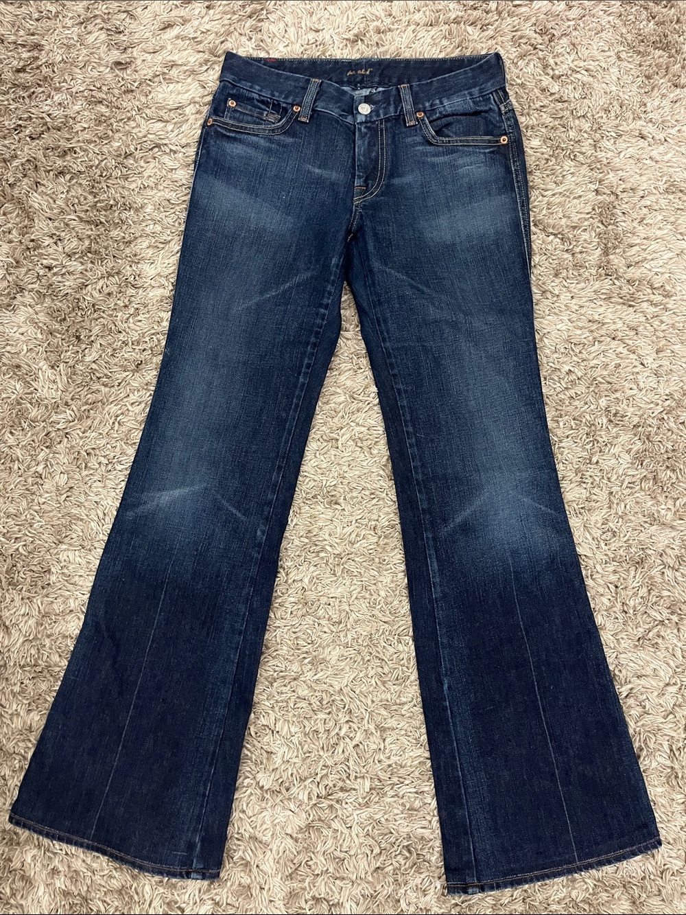 7 For All Mankind Dark Blue Flare Jeans